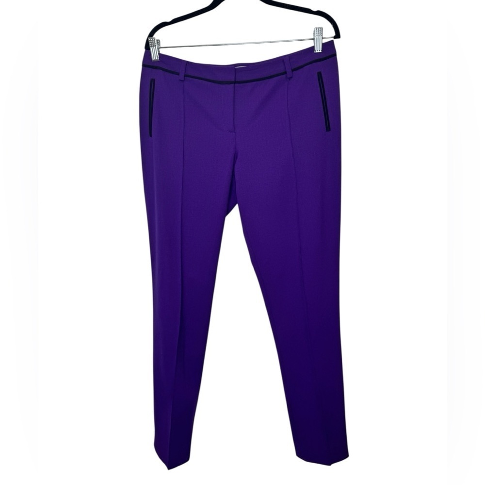 Jason Wu Deep Purple Slim Trousers with Black Trim